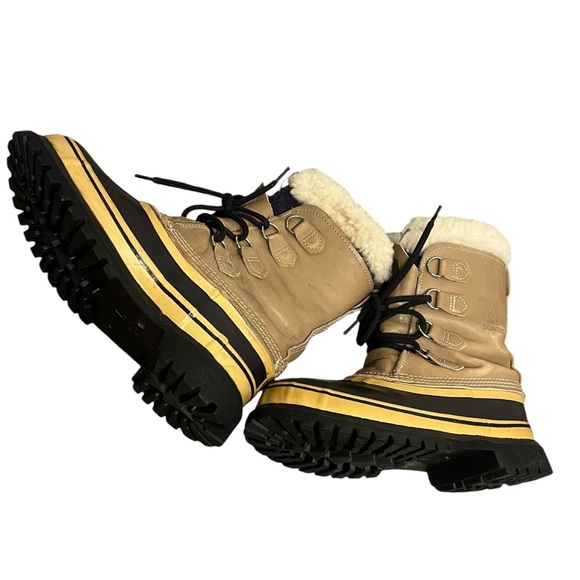 SOREL Caribou Waterproof Sherpa Wool Heavy Snow
Winter Duck Boots unisex M7 W9 - Picture 7 of 14